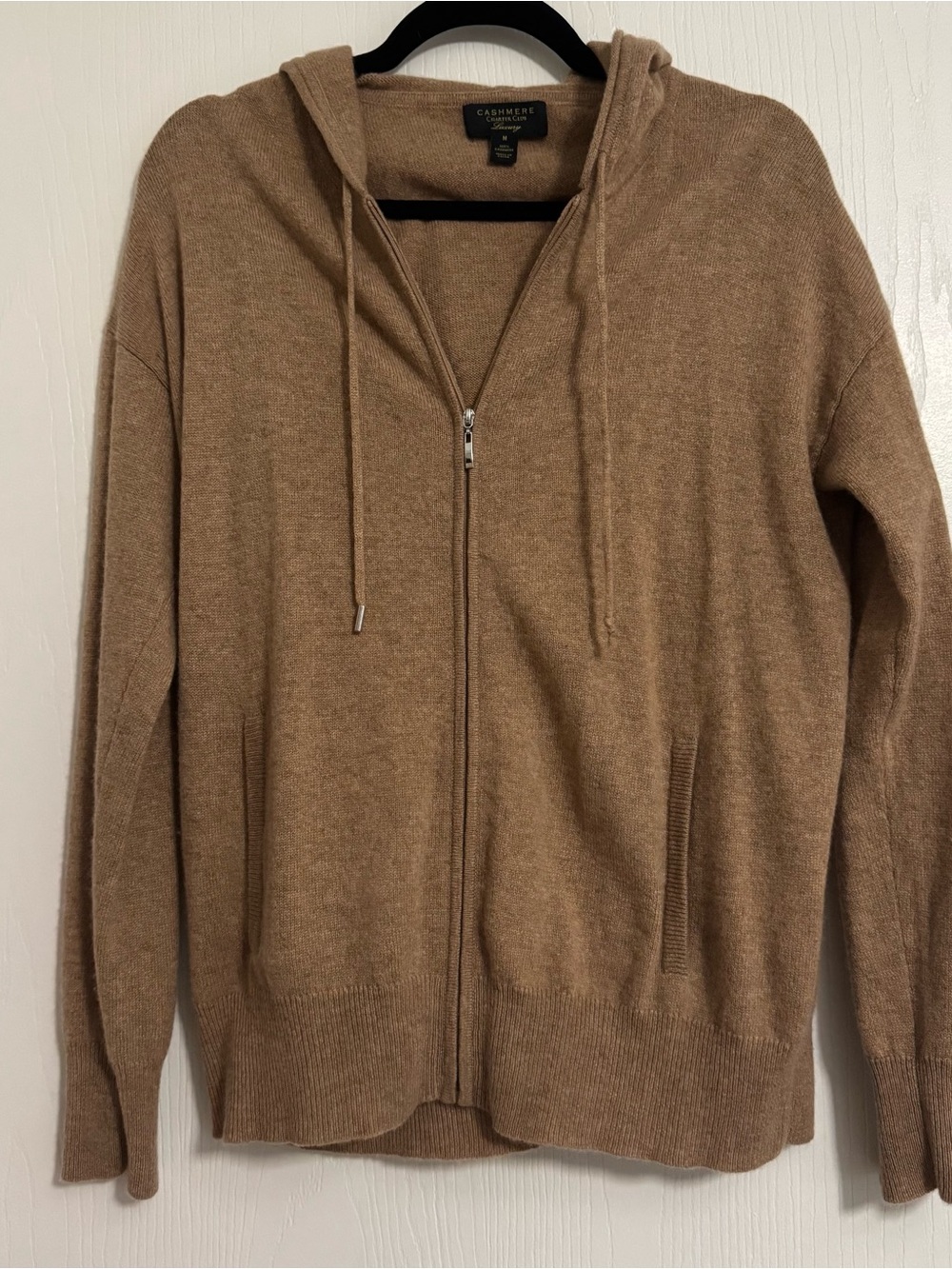 Charter club Women's 100% Cashmere Zip Hoodie luxury, Macy's Exclusive